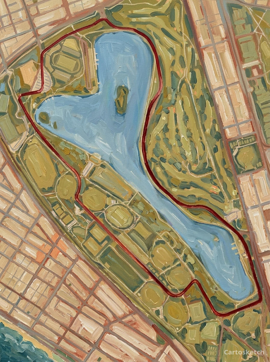 Circuito de Melbourne em impressionismo australiano