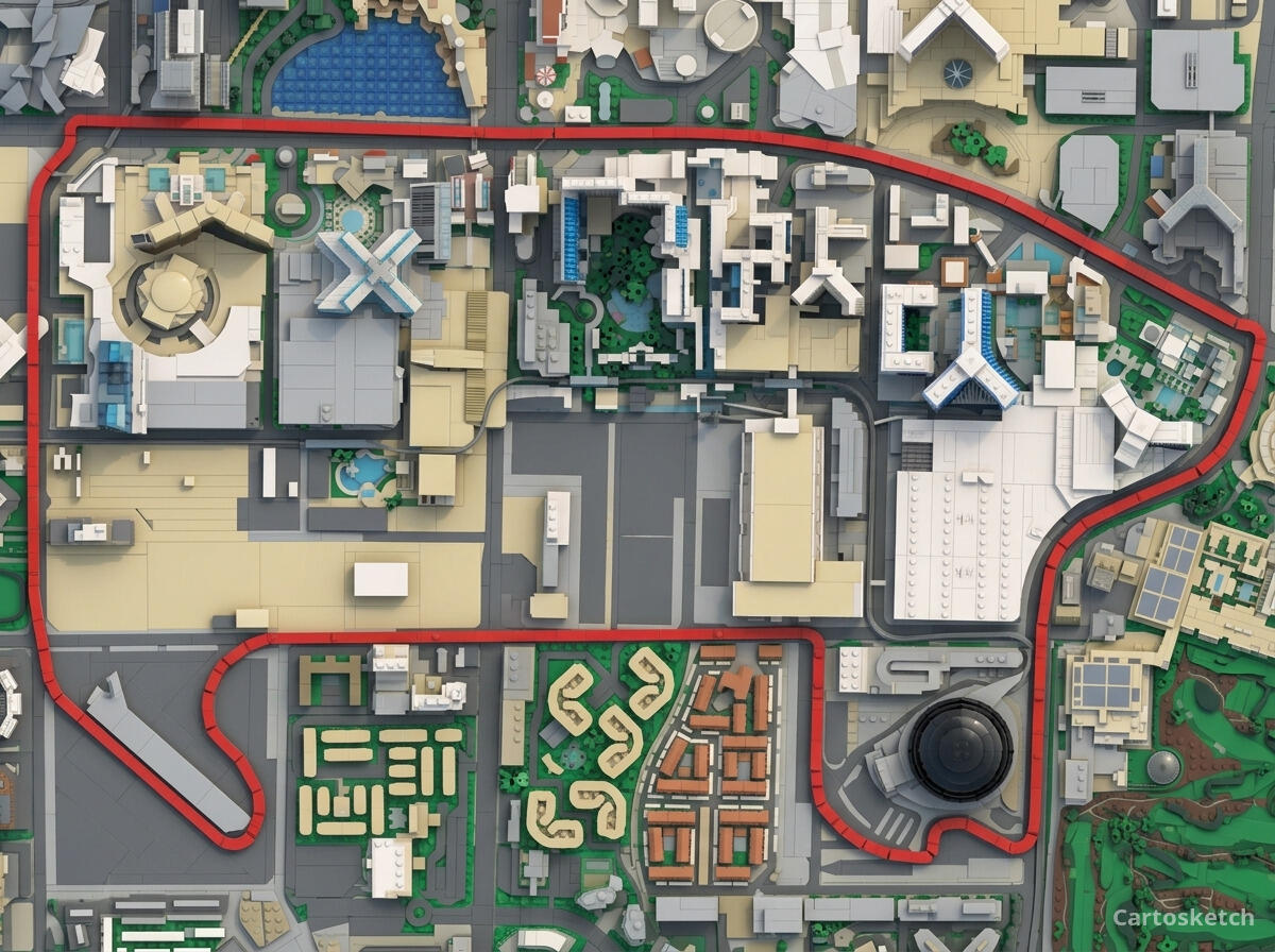 Circuito de Las Vegas em estilo LEGO