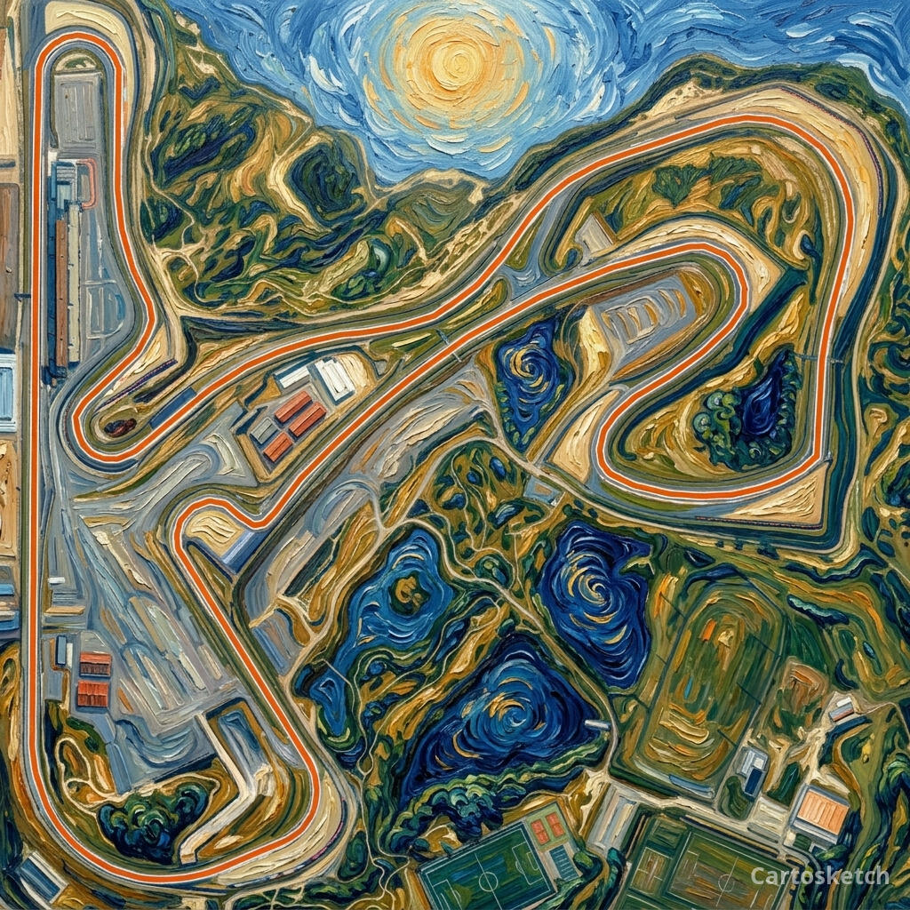Circuito de Zandvoort em estilo Van Gogh