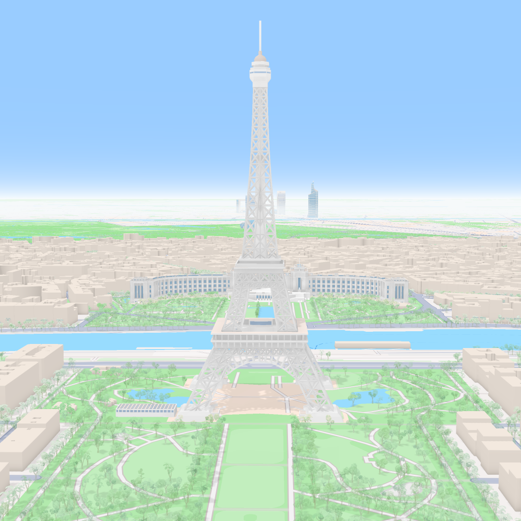 Eiffel Tower, Paris — route map input