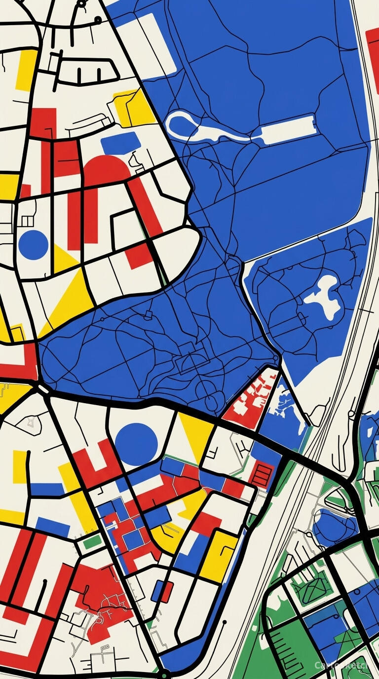 Dessau in Bauhaus style — Cartosketch art