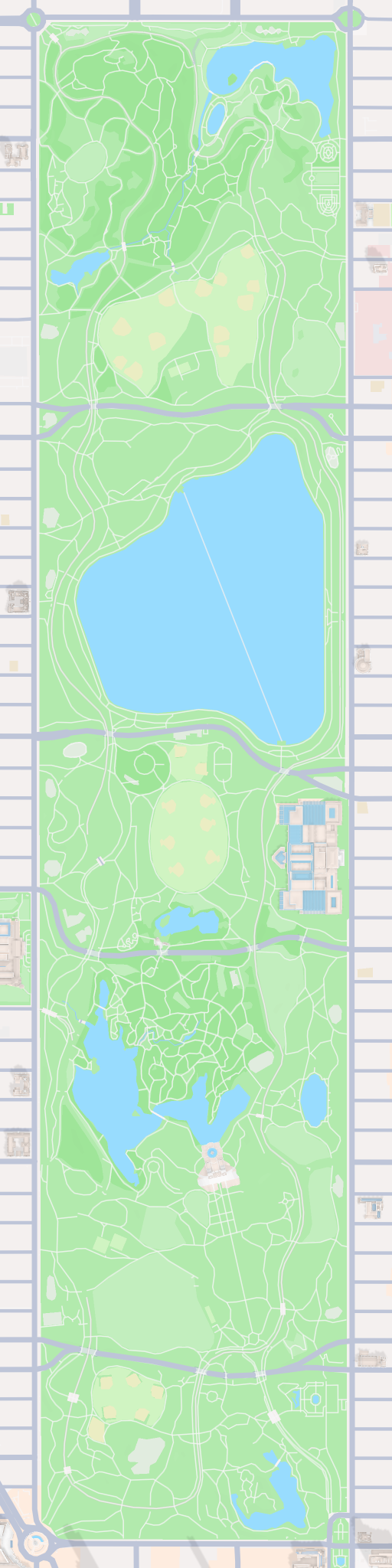 Central Park à New York dans un style de peinture à l'huile — route map input