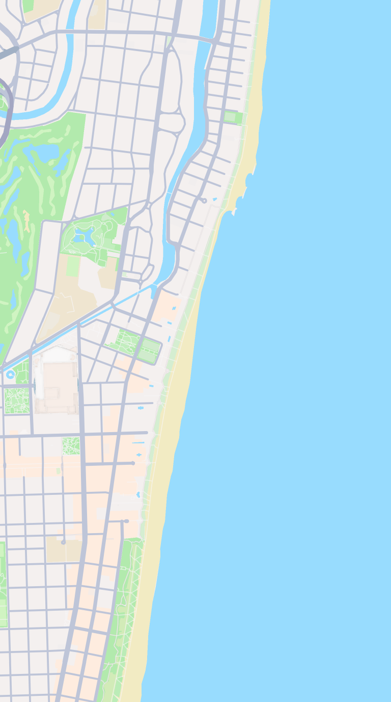 Miami Beach im Synthwave-Stil — route map input