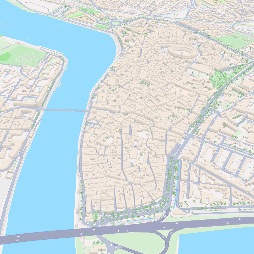 Arles, France en style Van Gogh — route map input