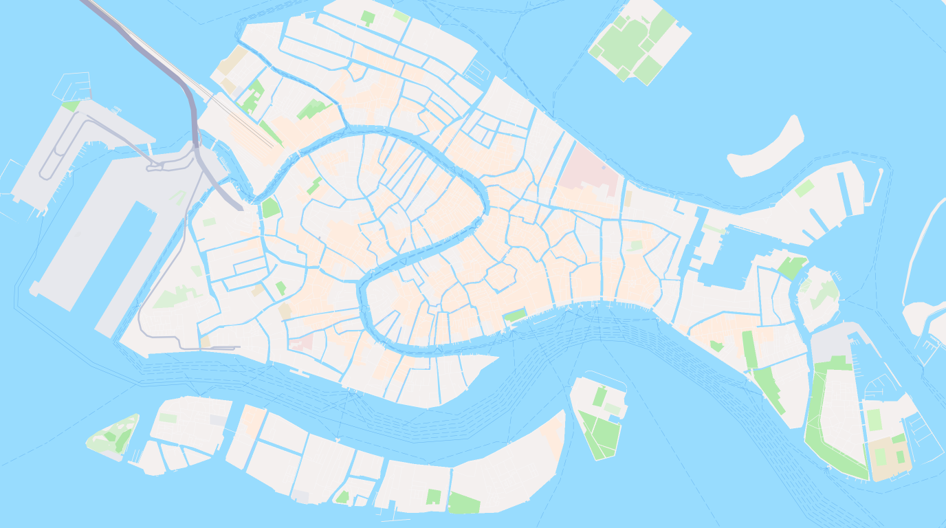 Venedig, Italien im antiken Vintage-Kartenstil — route map input