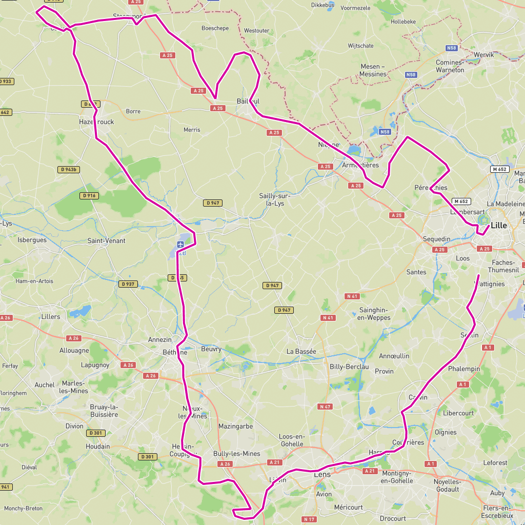 Tour de France 2025 Stage 1 route — route map input