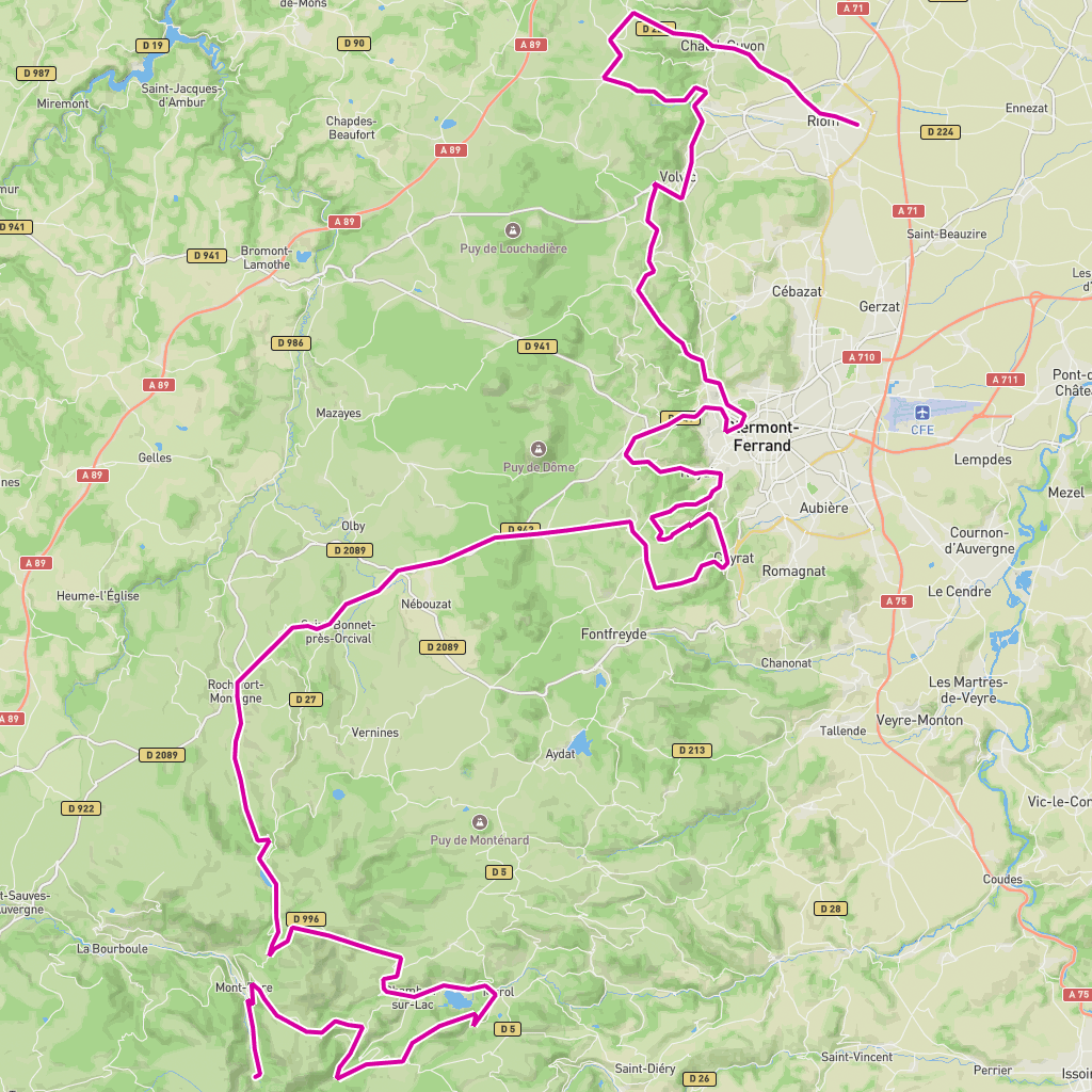 Tour de France 2025 Stage 10 route — route map input