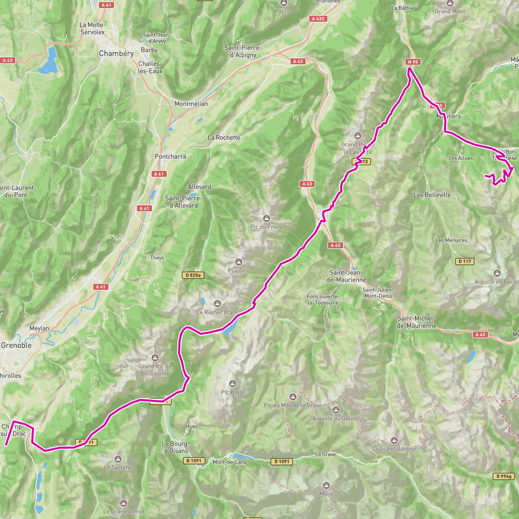 Tour de France 2025 Stage 18 route — route map input