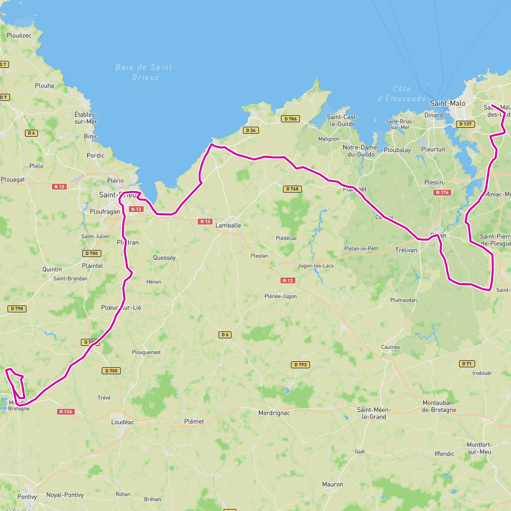 Tour de France 2025 Stage 7 route — route map input