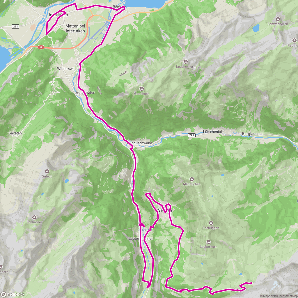 융프라우 마라톤 경로 — route map input