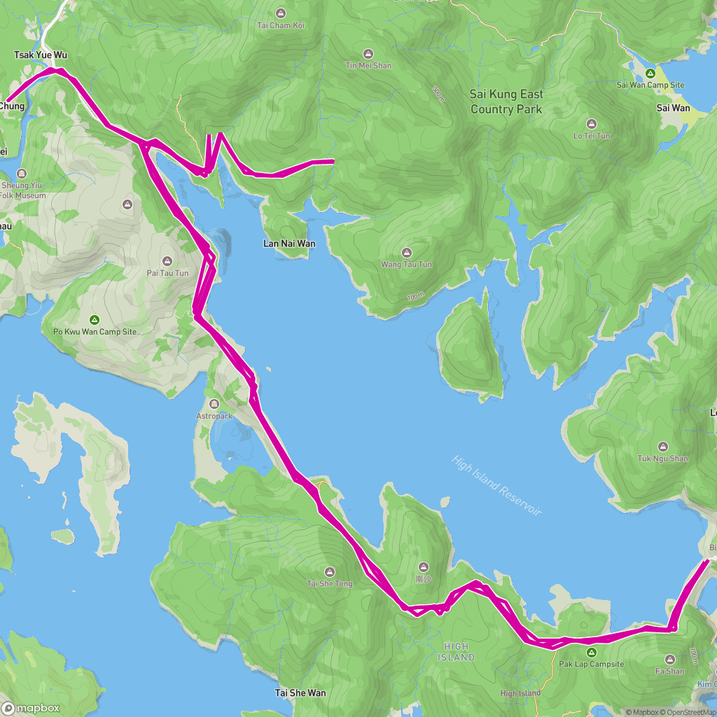 차이나 코스트 마라톤 경로 — route map input